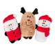 Gioco Giochi Zippy Paws Holiday Buddies 3-Pack (Santa, Reindeer, Snowman)